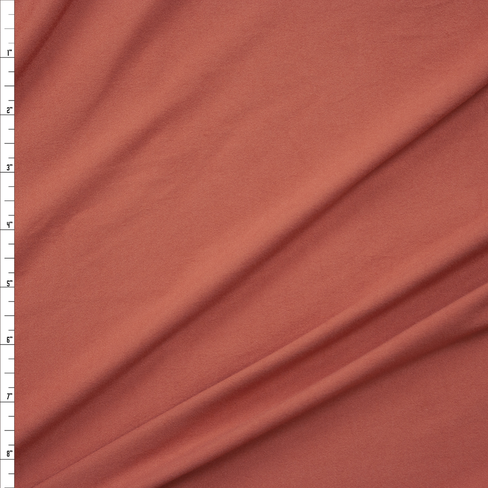 Terracotta Double Brushed Poly/Spandex Knit Fabric By The Yard