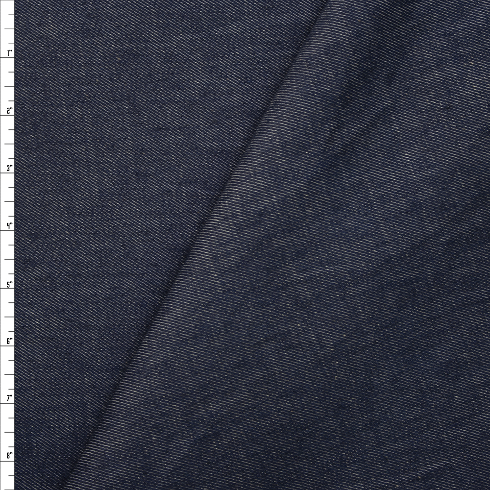 Dark Indigo Designer 10oz Denim from ‘7 for All Mankind’ #24476 Fabric By The Yard