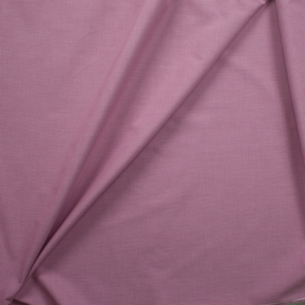 Hot Pink Micro Gingham Designer Cotton Shirting Fabric By The Yard - Wide shot