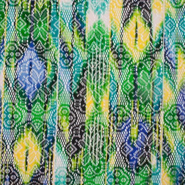 Ikat Style Lace Print Fabric