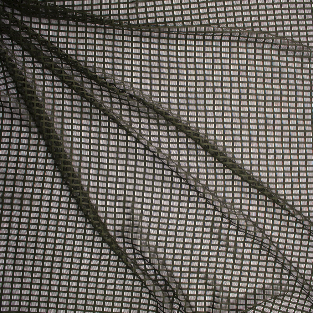 Olive Designer Rectangle Lace Fabric By The Yard - Wide shot