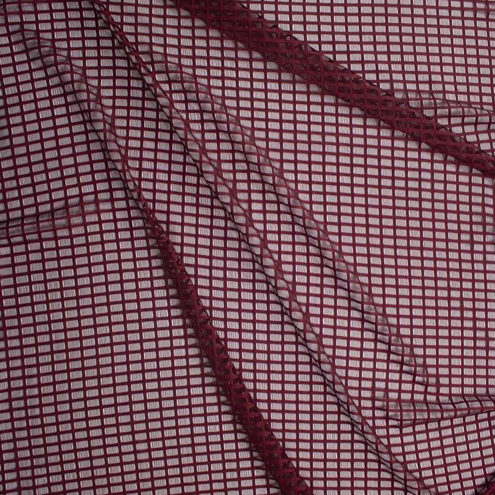 Wine Designer Rectangle Lace Fabric By The Yard - Wide shot