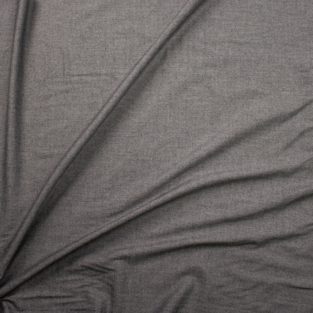 Warm Grey Herringbone Brushed Wool Suiting Fabric By The Yard - Wide shot
