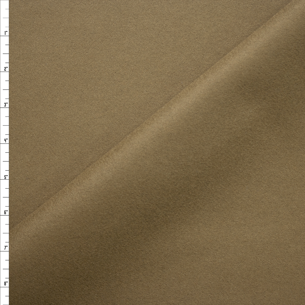 Dark Tan Heavy Wool Coating Fabric By The Yard
