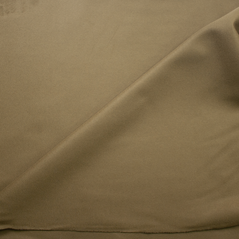 Dark Tan Heavy Wool Coating Fabric By The Yard - Wide shot