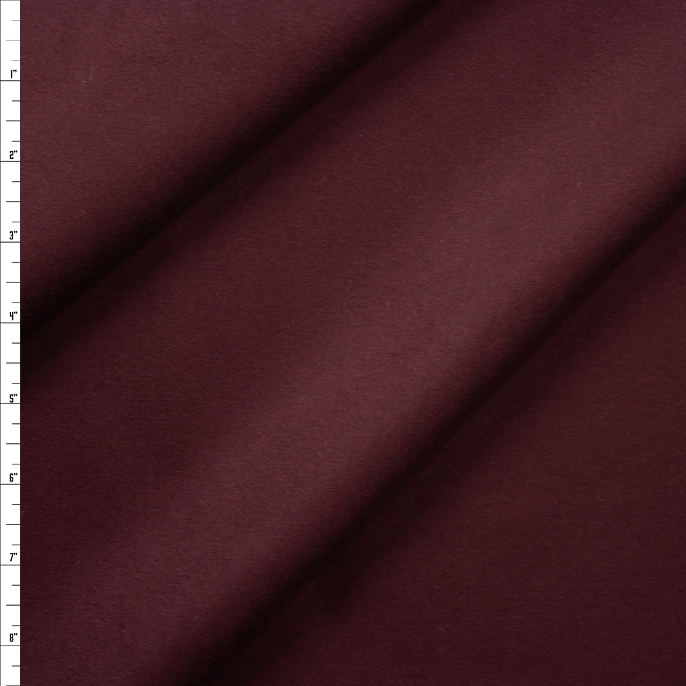 Wine Midweight Wool Coating #24561 Fabric By The Yard