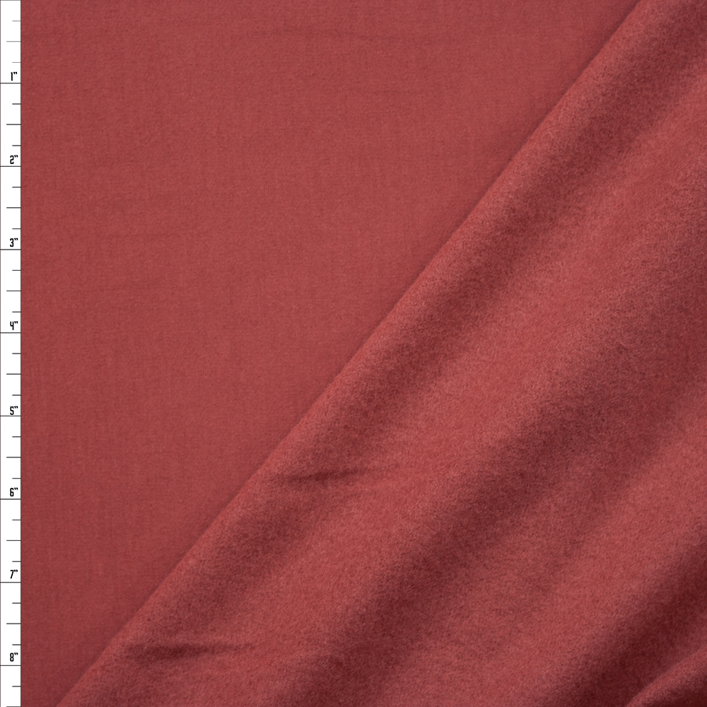 Rust Lightweight Designer Sweatshirt Fleece Fabric By The Yard