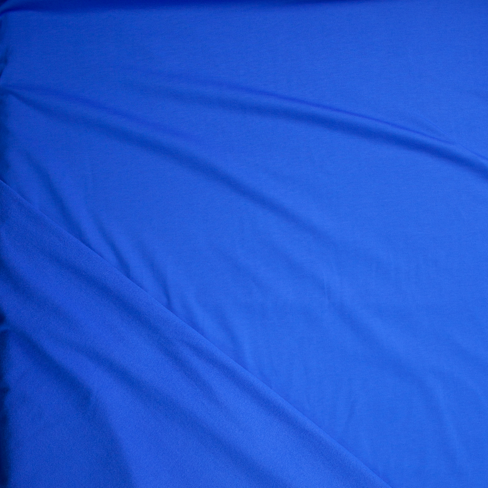 Royal Blue Lightweight Designer Sweatshirt Fleece Fabric By The Yard - Wide shot