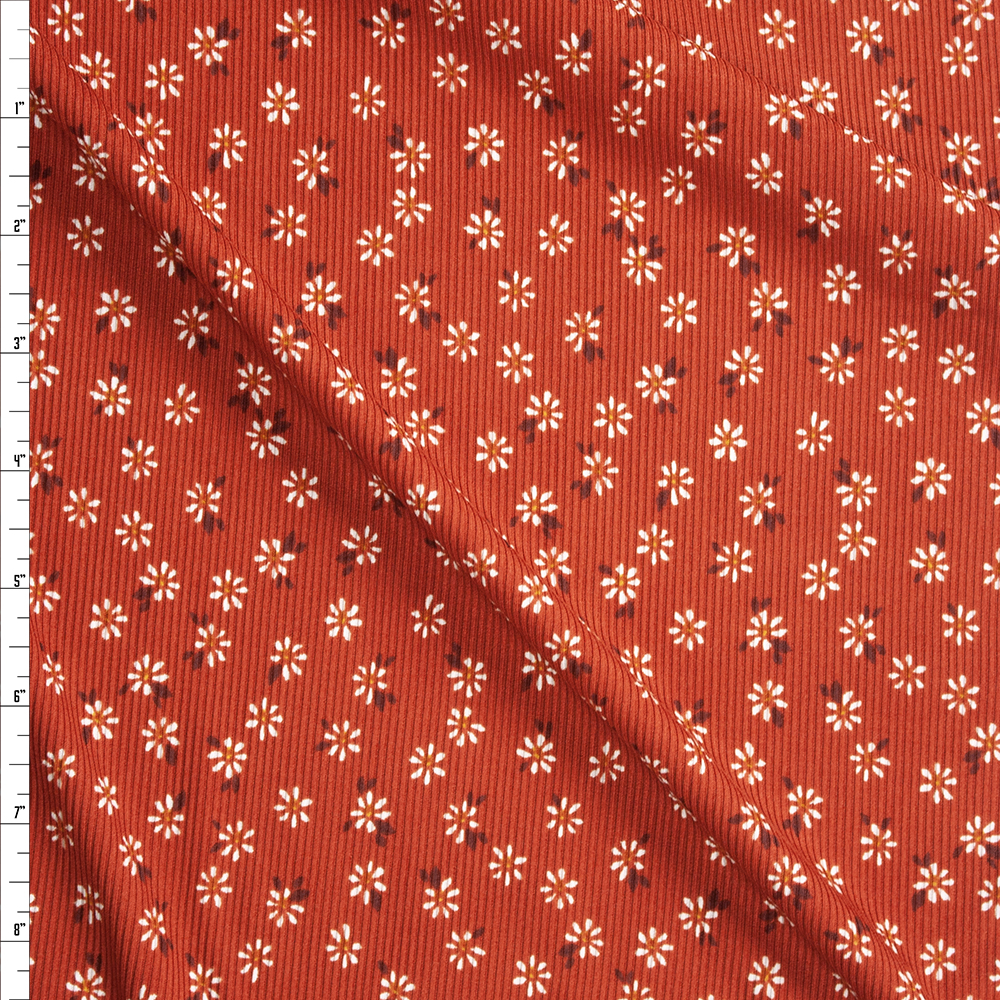 Happy Rib 1016 Rust 2x1 Yummy Rib from Mook Fabrics Fabric By The Yard