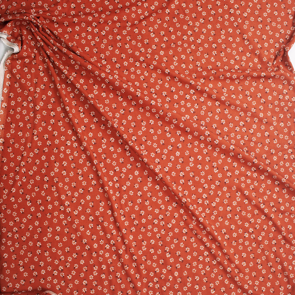 Happy Rib 1016 Rust 2x1 Yummy Rib from Mook Fabrics Fabric By The Yard - Wide shot