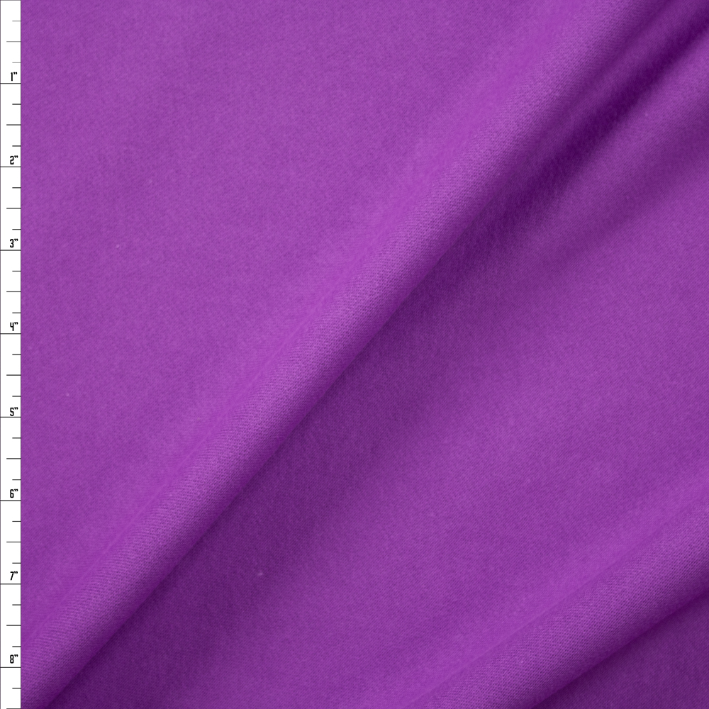 Purple Sweatshirt Fleece Fabric By The Yard