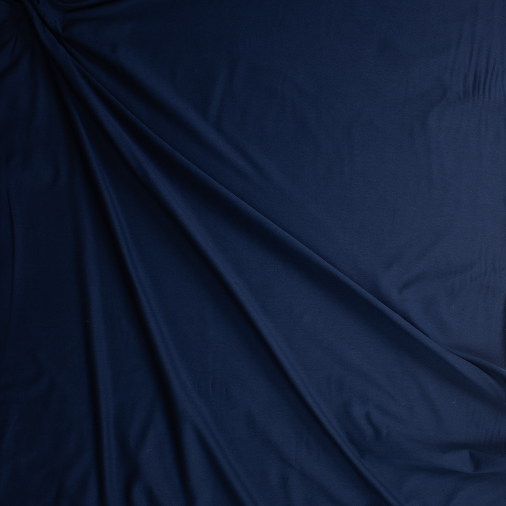 Navy Laguna Cotton/Spandex Jersey from Robert Kaufman Fabric By The Yard - Wide shot