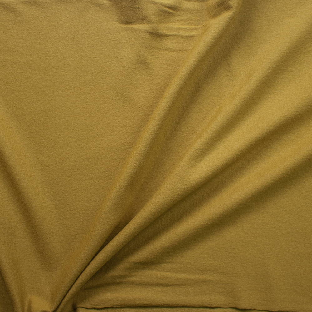 Avocado Monica Designer Boiled Wool Fabric By The Yard - Wide shot