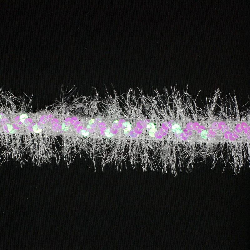 Eyelash Iridescent Sequin Trim