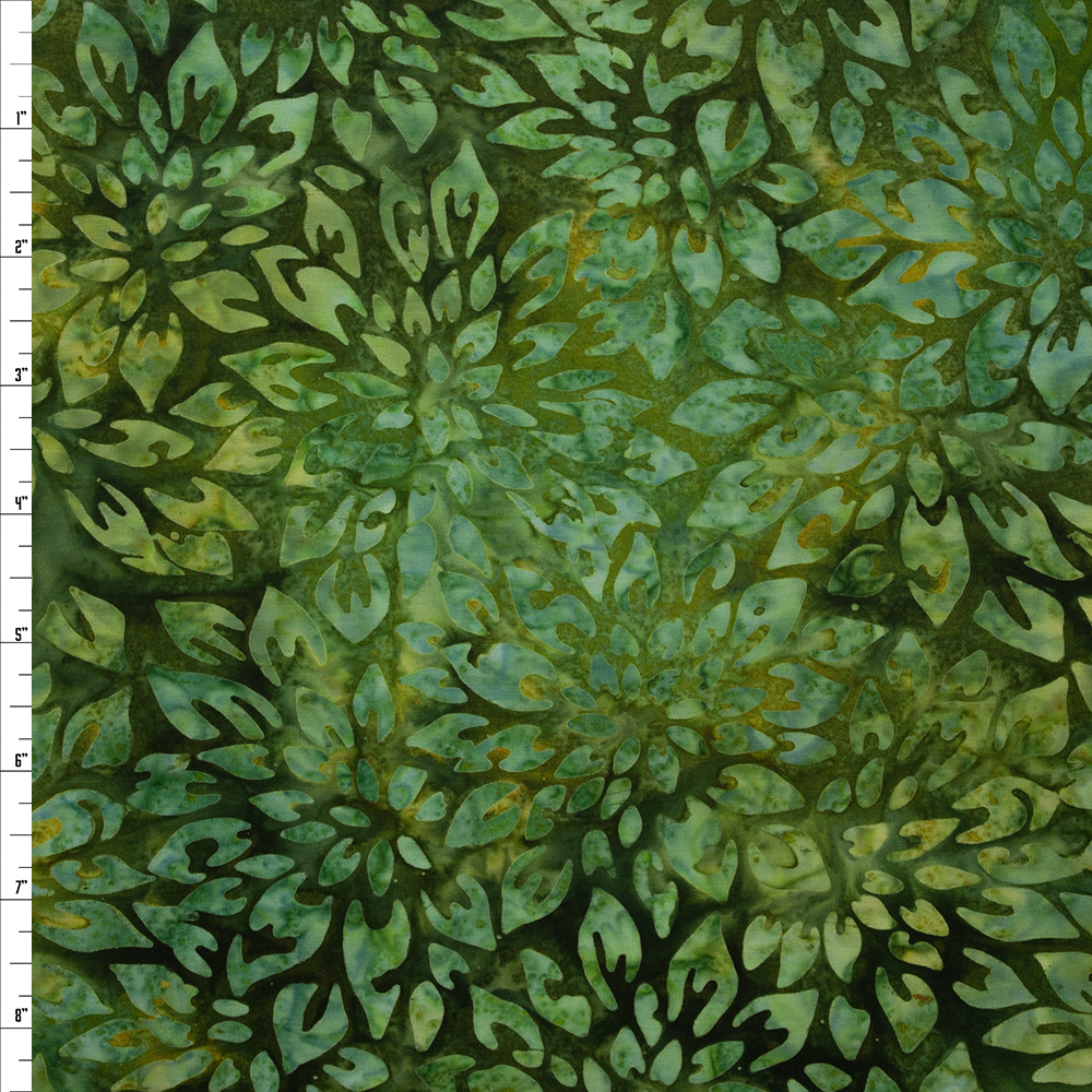 Green Layered Floral Authentic Indonesian Batik