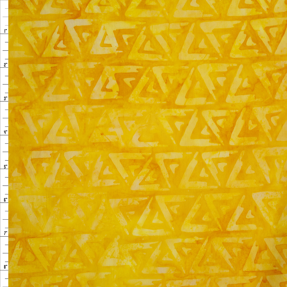 Yellow Geometric Authentic Indonesian Batik