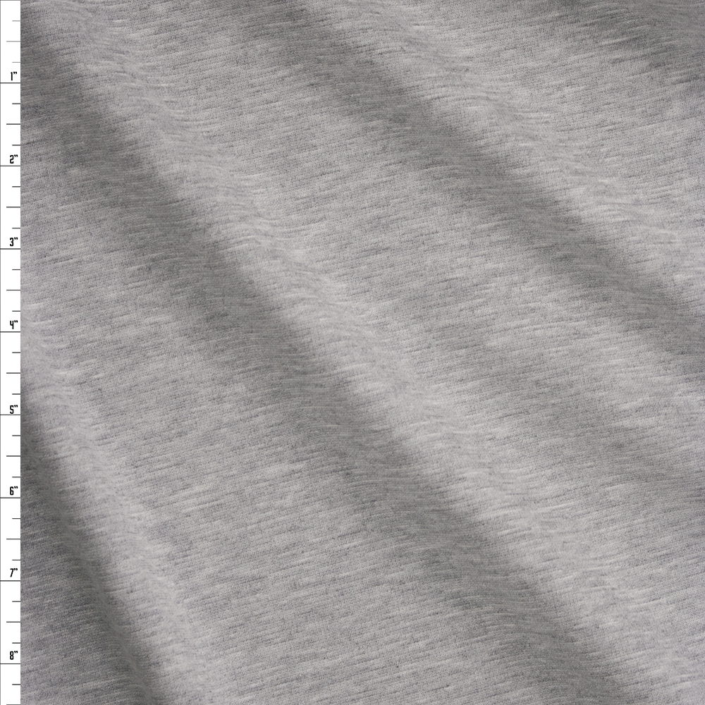 Grey Heather Heavy Midweight Designer Ponte De Roma #25786 Fabric By The Yard