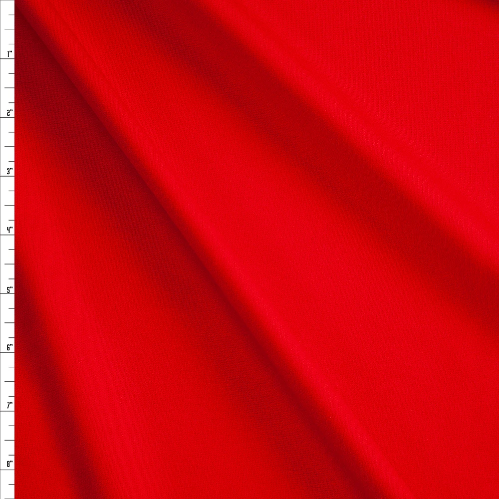 Red Heavy Midweight Designer Ponte De Roma #25787 Fabric By The Yard