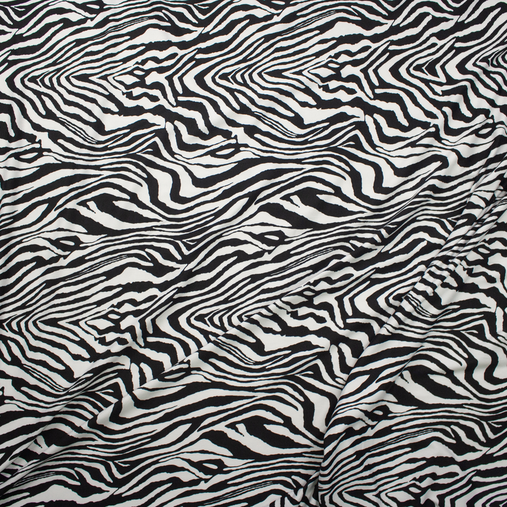 Zebra Print Double Brushed Poly #25789 Fabric By The Yard - Wide shot