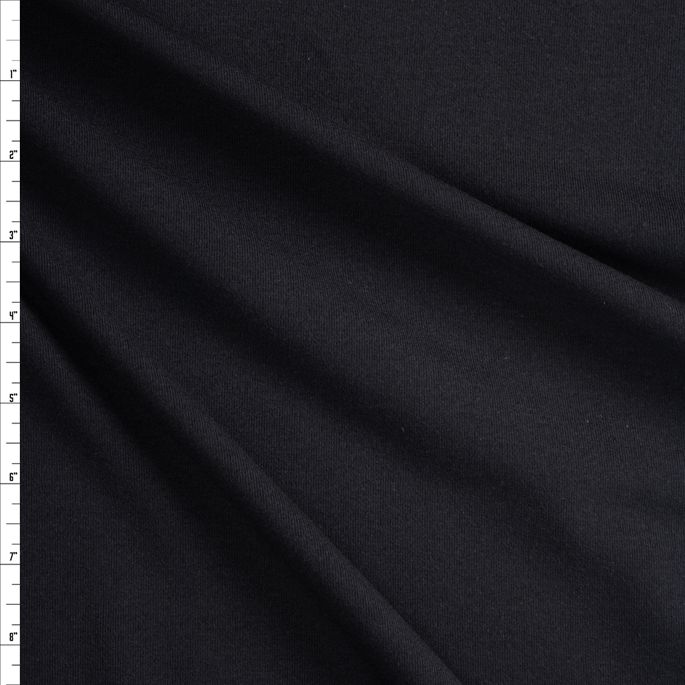 Black Midweight Ribbing #25799 Fabric By The Yard