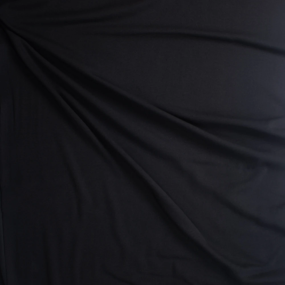 Black Midweight Ribbing #25799 Fabric By The Yard - Wide shot