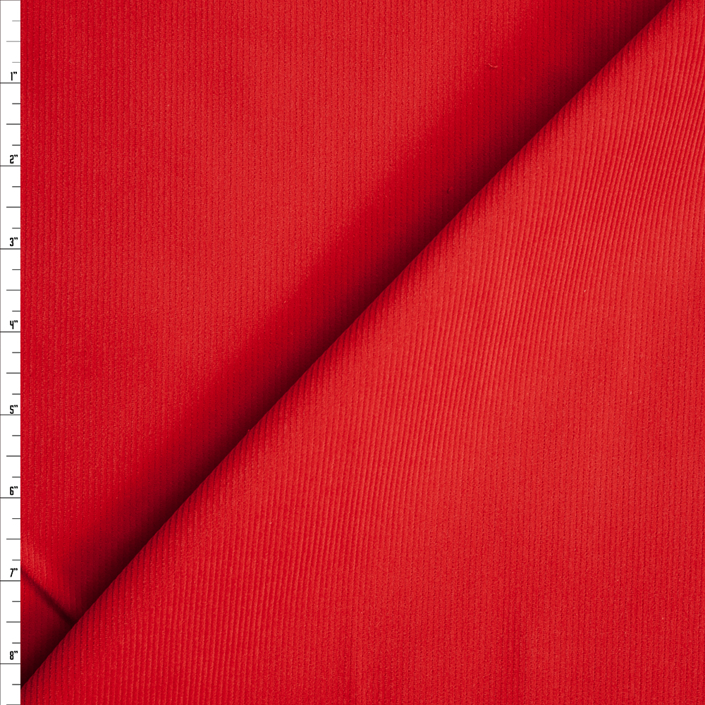 Red 14 Wale Corduroy from Robert Kaufman  Fabric By The Yard