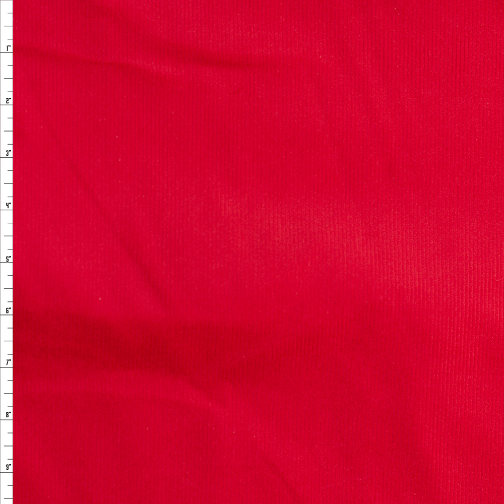 Red 14 Wale Corduroy from Robert Kaufman Fabric By The Yard - Wide shot