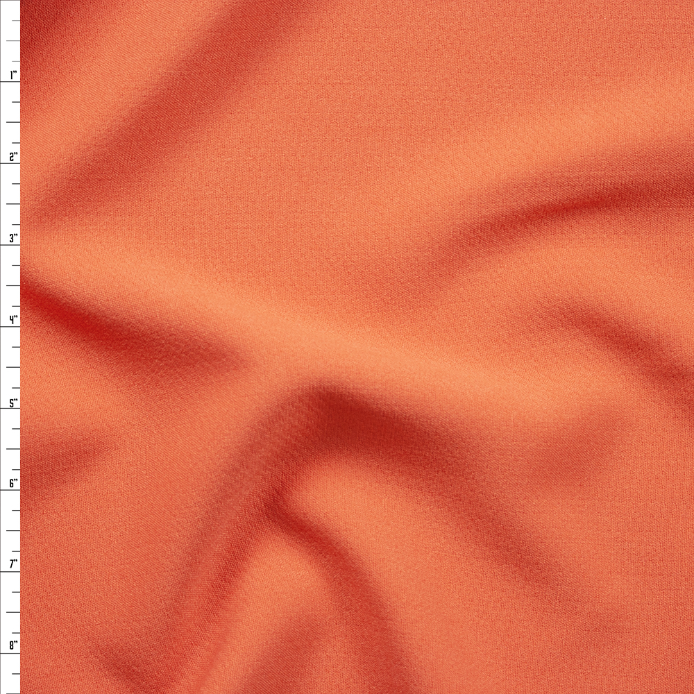 Orange Sherbet Heavyweight Twill Textured Coating Fabric By The Yard