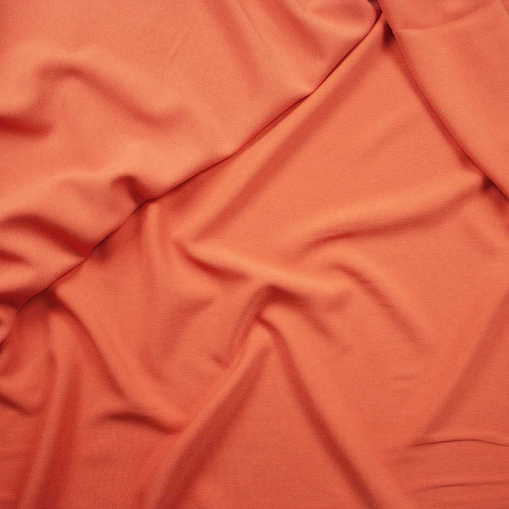 Orange Sherbet Heavyweight Twill Textured Coating Fabric By The Yard - Wide shot