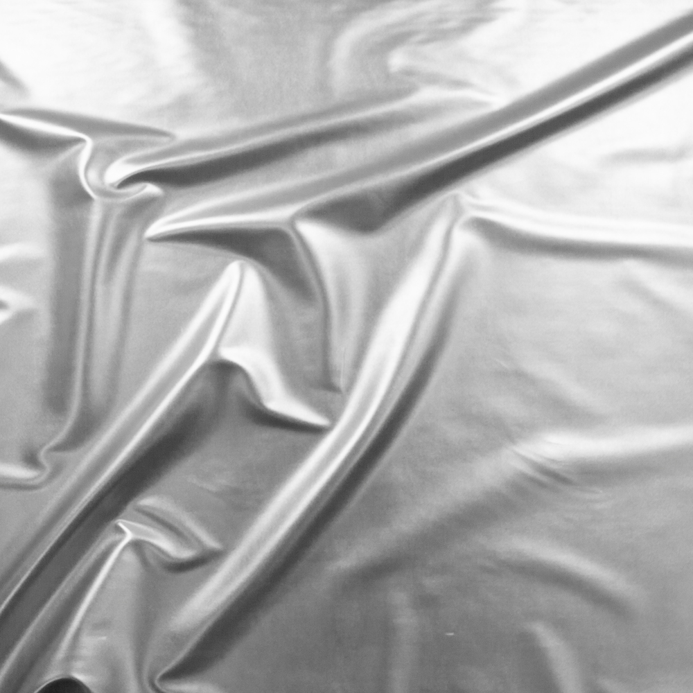 Silver Designer Stretch Vegan Leather #25845 Fabric By The Yard - Wide shot