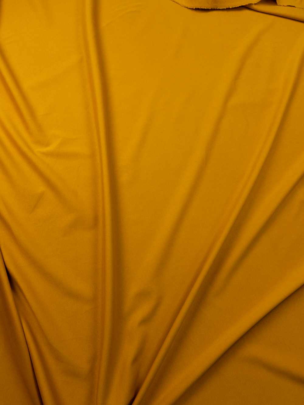 Mustard Designer Ponte De Roma Fabric By The Yard - Wide shot
