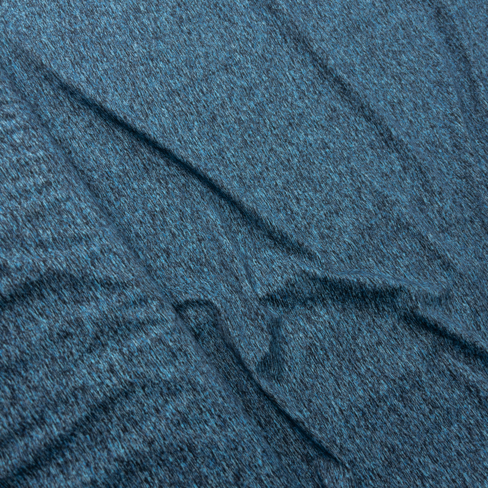 Denim Heather Mandalay Performance Knit Fabric By The Yard - Wide shot
