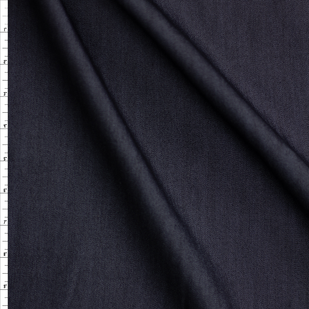 Dark Indigo Designer Stretch Denim #25986 Fabric By The Yard