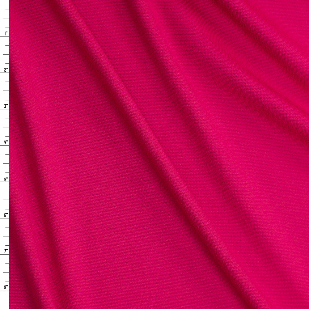 Hot Pink Ponte De Roma Fabric By The Yard