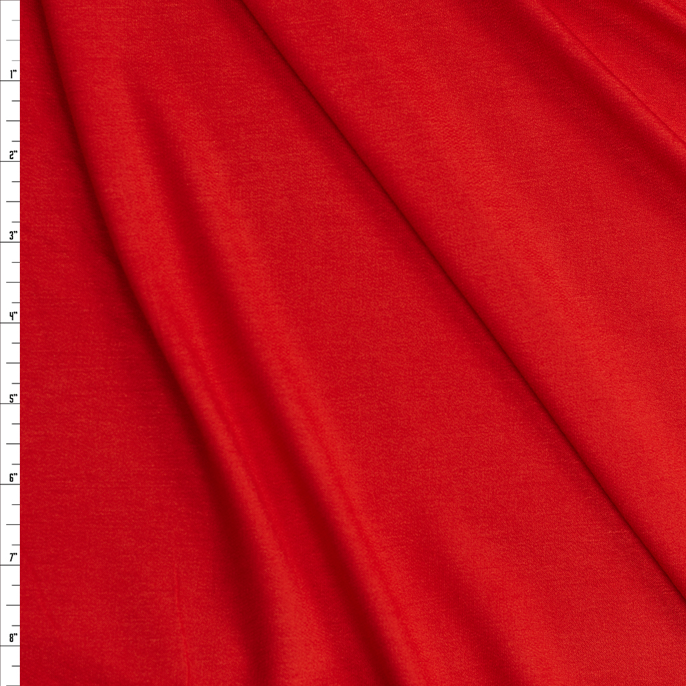Tangerine Stretch Modal French Terry Fabric By The Yard