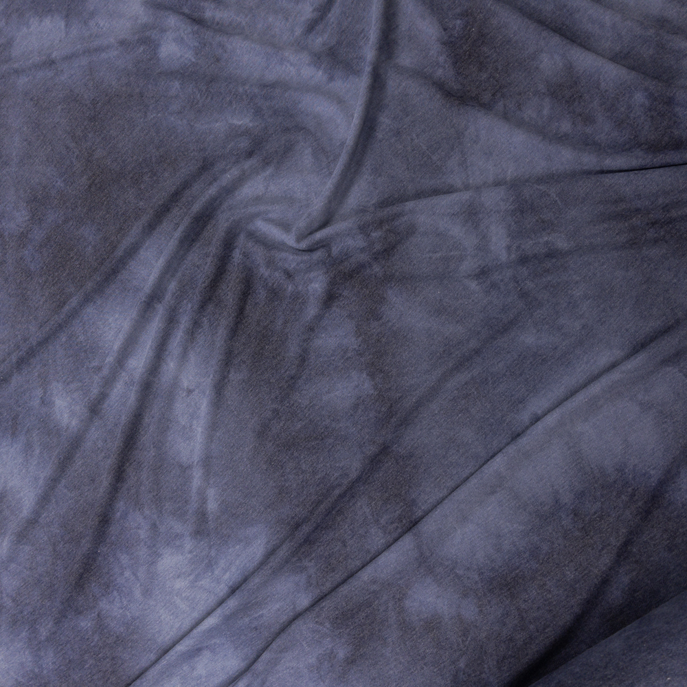 Slate Grey Tie Dye French Terry Fabric By The Yard - Wide shot