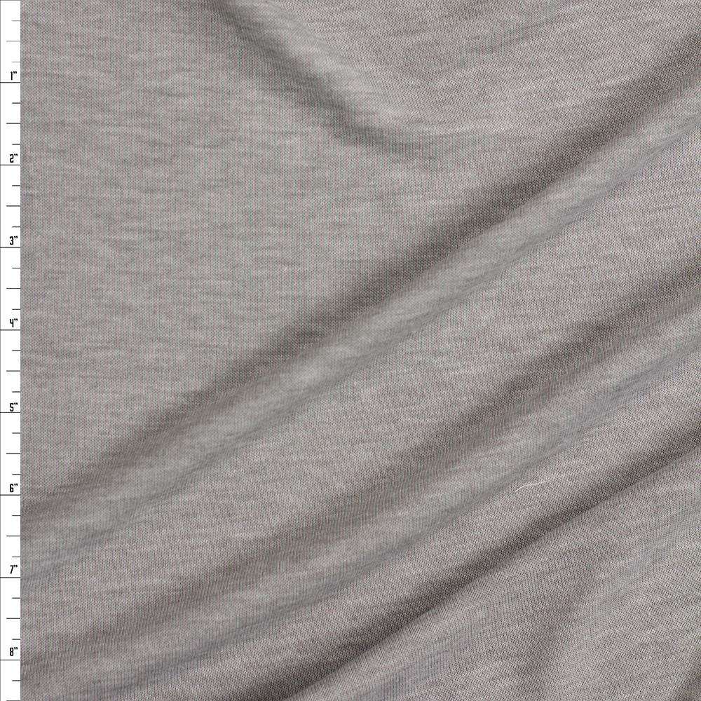 Heather Grey Hatchi Sweater Knit Fabric By The Yard