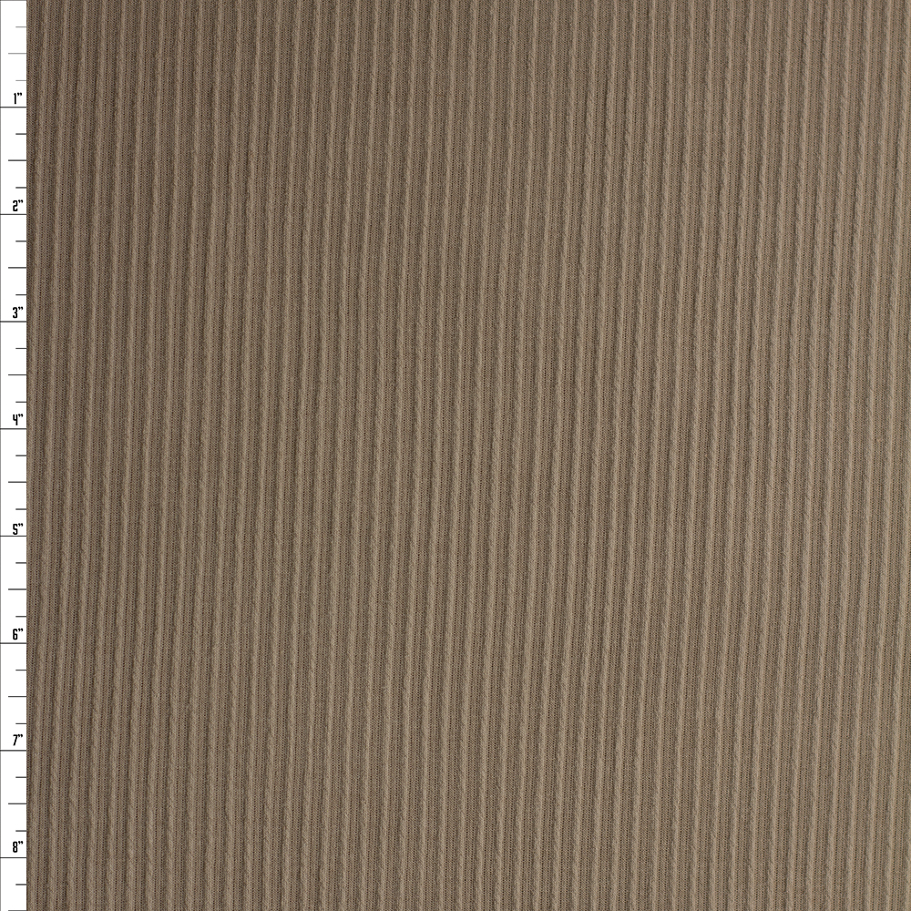 Khaki Brushed Rib Knit #26090 Fabric By The Yard - Wide shot
