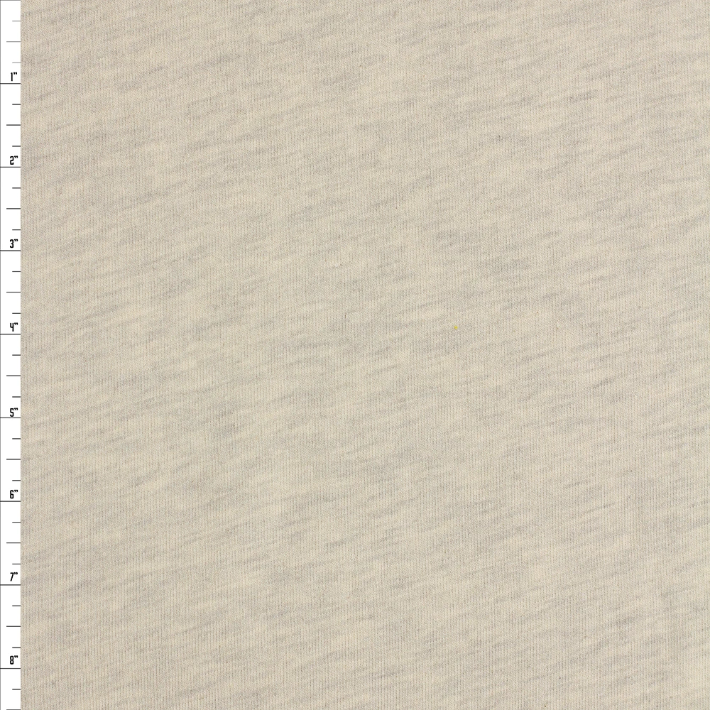 Ash Heather Fleecy Luxe Sweatshirt Fleece Fabric By The Yard - Wide shot