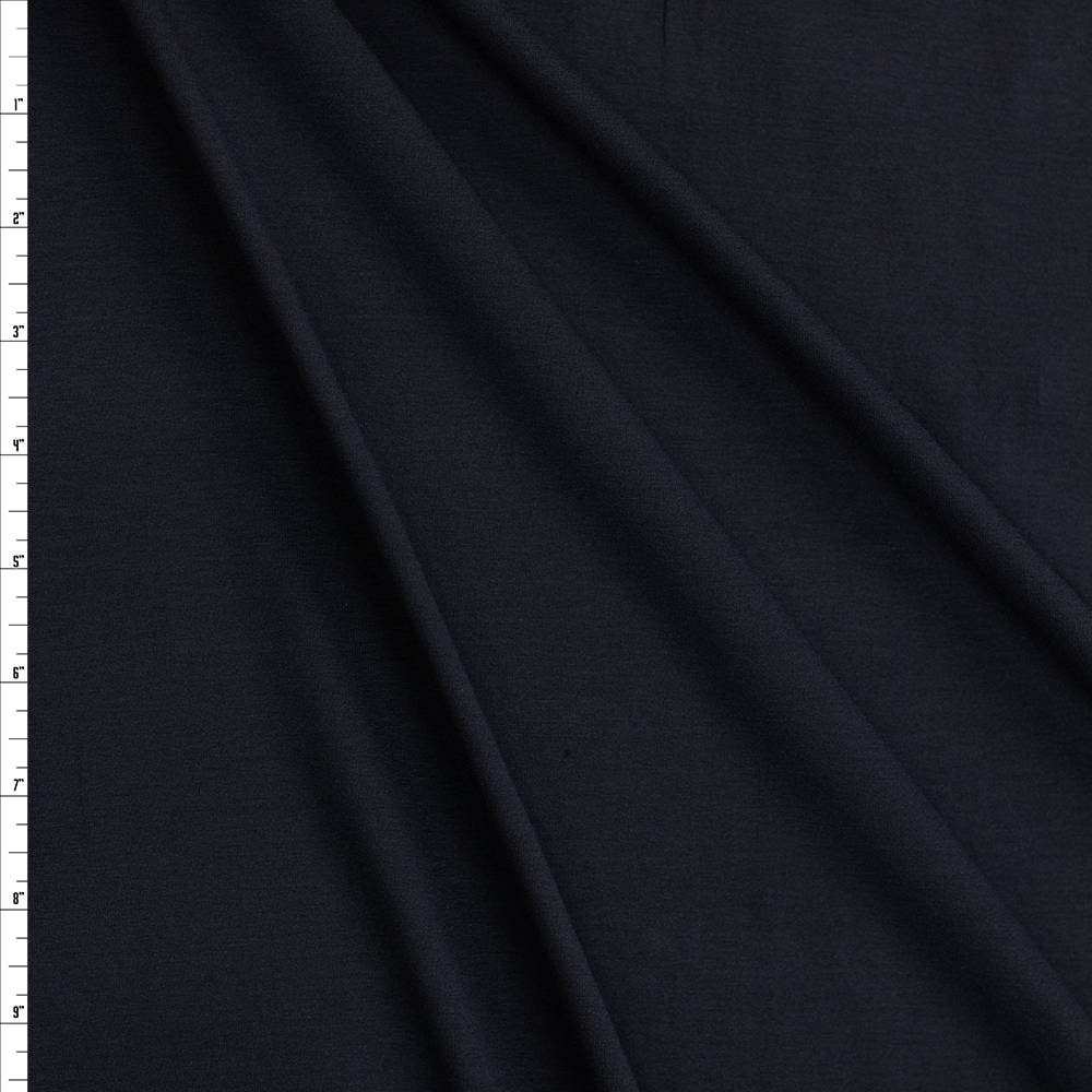 Black Rayon Jersey Knit #26167 Fabric By The Yard