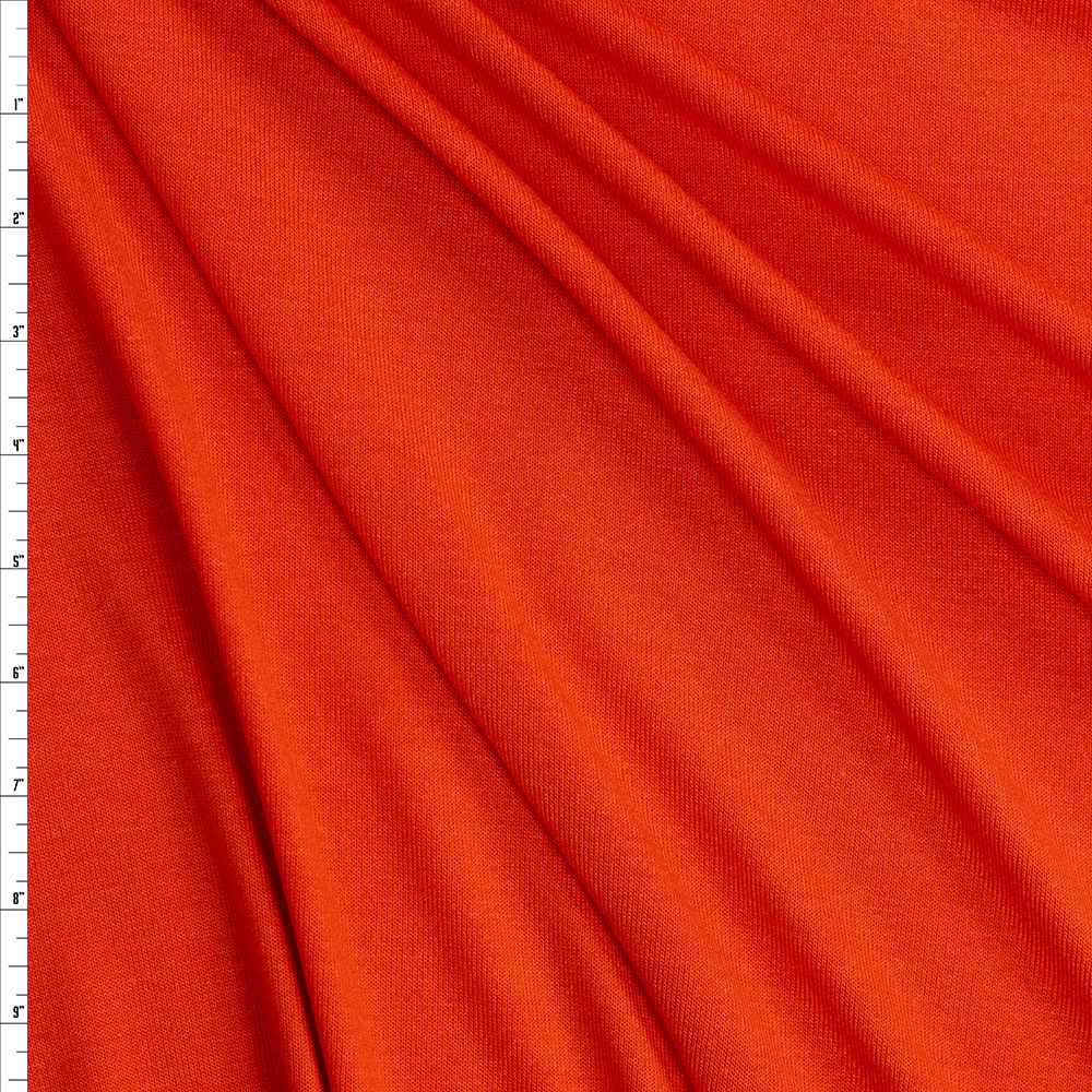 Burnt Orange Soft Hatchi Knit Fabric By The Yard