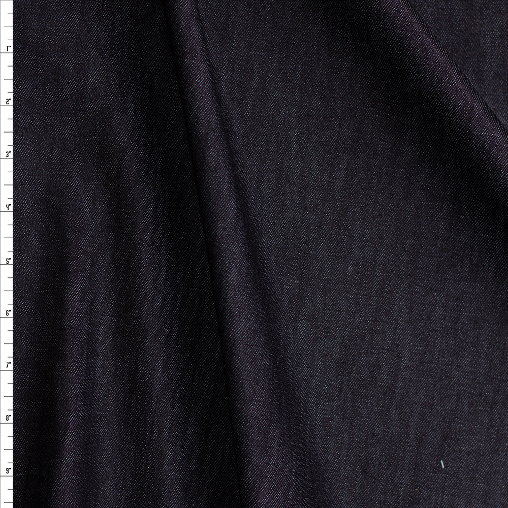 Dark Indigo Designer Stretch Denim #26268 Fabric By The Yard