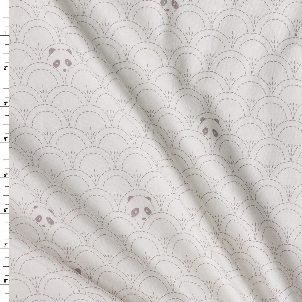 Pandalicious Hidden Pandas Cottonbud Cotton/Spandex Knit by Art Gallery Fabrics Fabric By The Yard