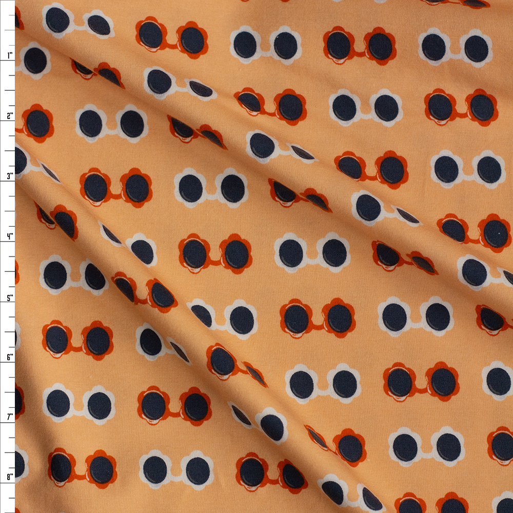 Summerside Sunny Shade Melon Cotton/Spandex Knit by Art Gallery Fabrics Fabric By The Yard
