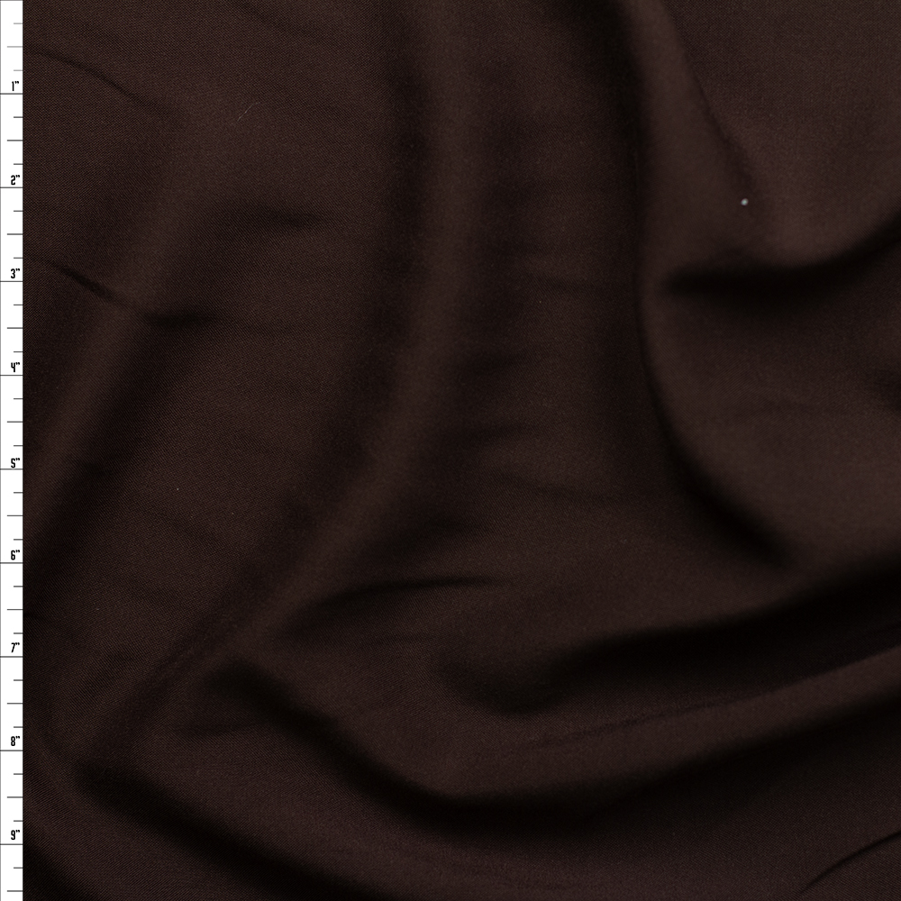 Espresso Rayon Challis Fabric By The Yard