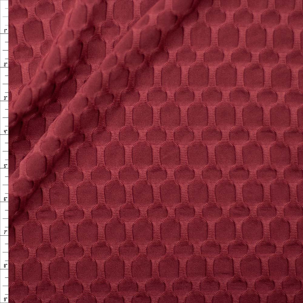 Cabernet Honeycomb Spandex #26511 Fabric By The Yard