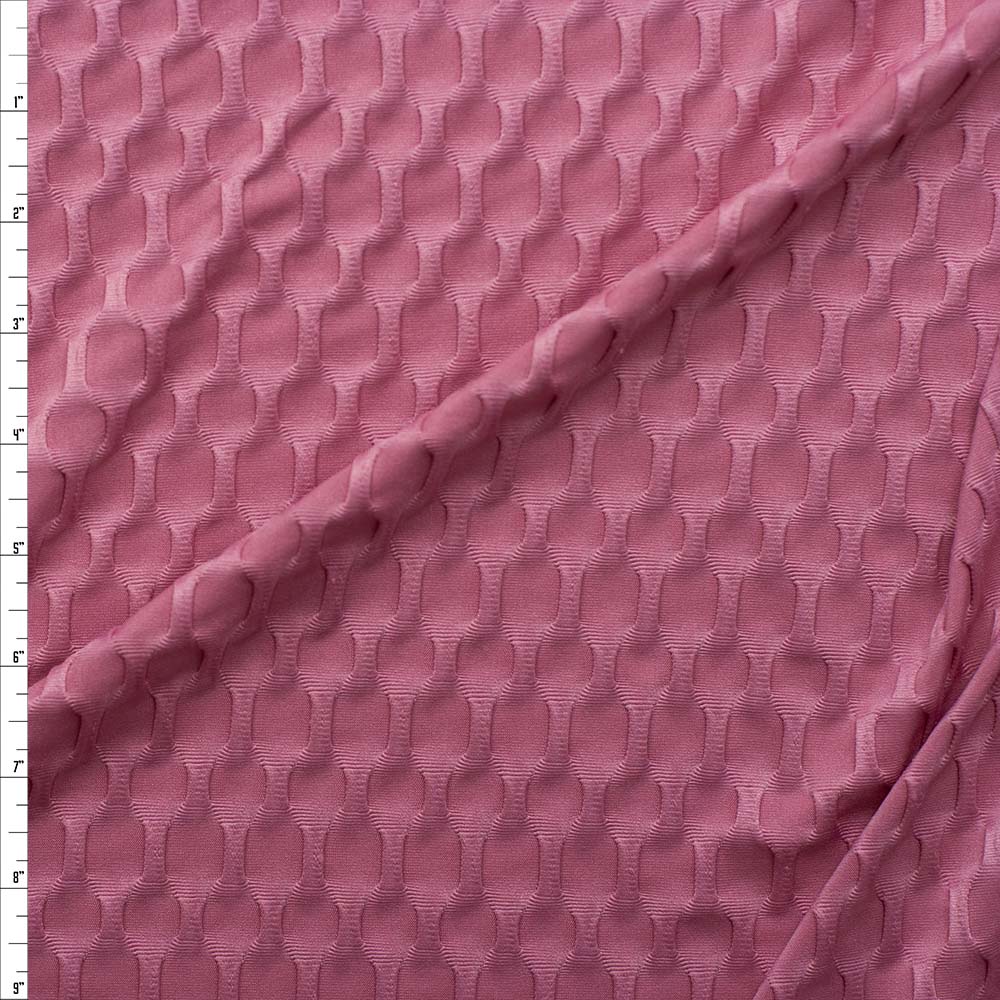 Bubblegum Pink Honeycomb Spandex #26515 Fabric By The Yard