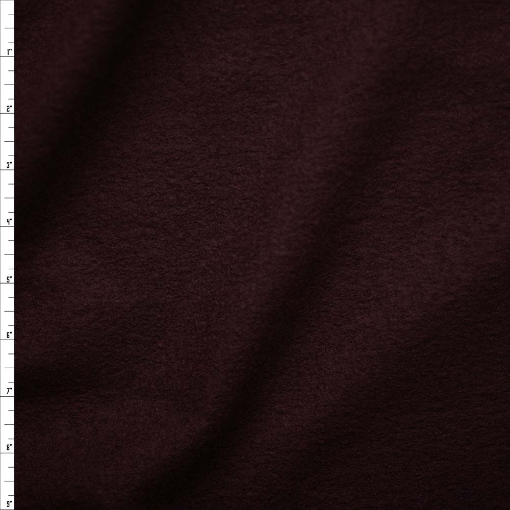 Merlot Monica Boiled Wool Fabric By The Yard