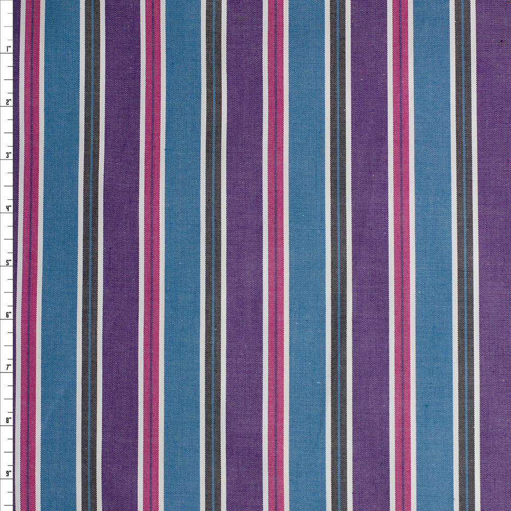 Vertical Stripe Fine Cotton Shirting #26629 Fabric By The Yard