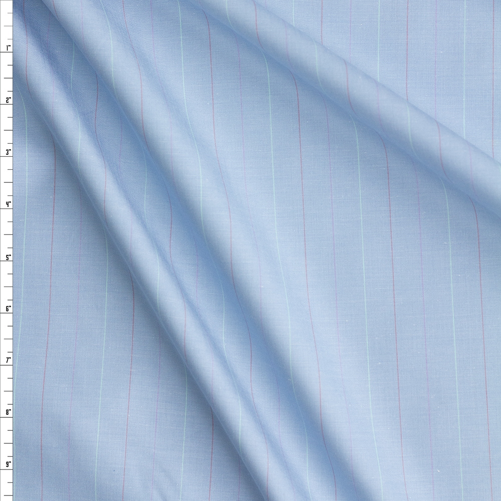 Vertical Stripe Fine Cotton Shirting #26648 Fabric By The Yard